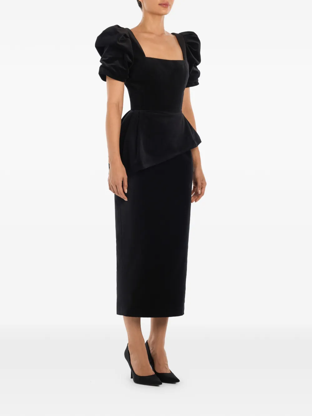  Post Meridiem Square-neck Top - Black 