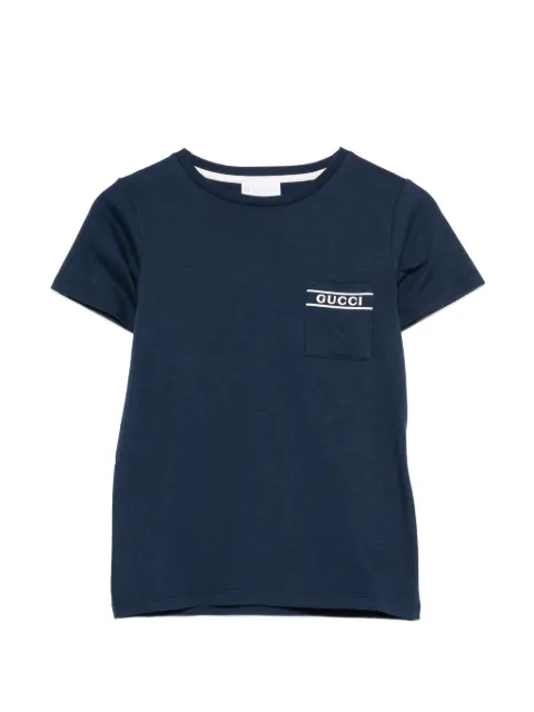 Gucci Kids playera con bolsillo en el pecho