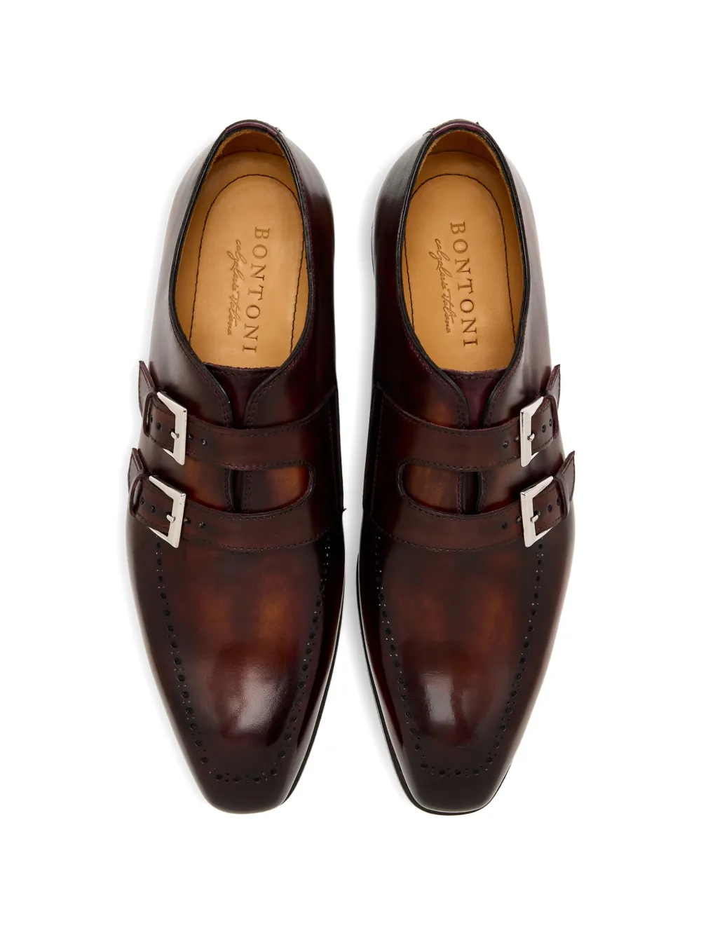 Bontoni double-buckle brogue loafers Bruin