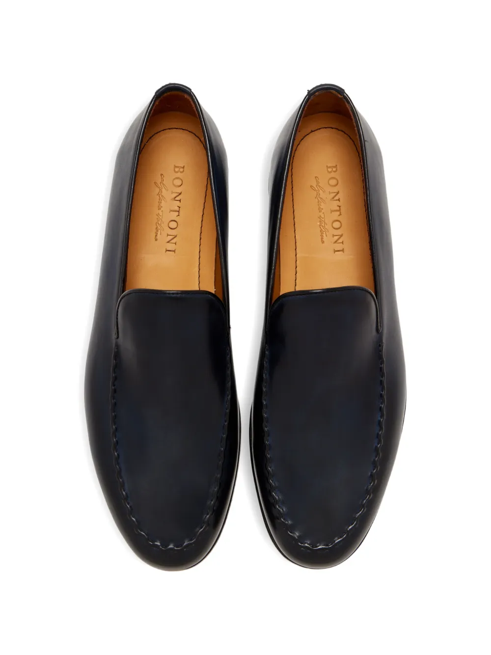 Bontoni leather loafers Blauw