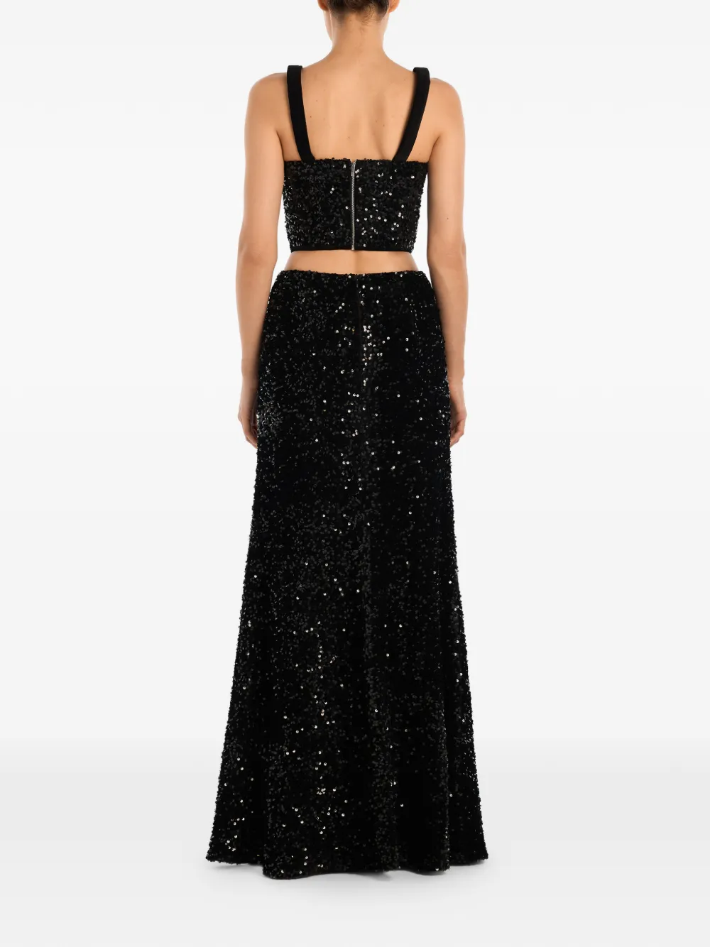 Sequin-Embellished Corset Top