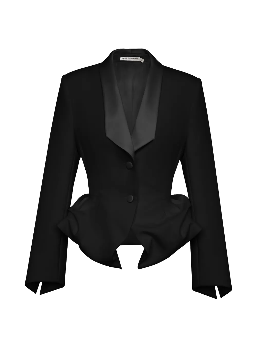 POST MERIDIEM peplum jacket - Nero