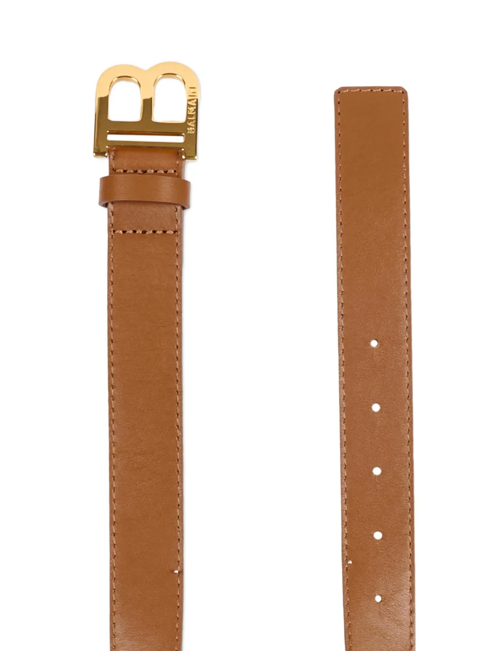  Balmain Kids B-buckle Belt - Brown 