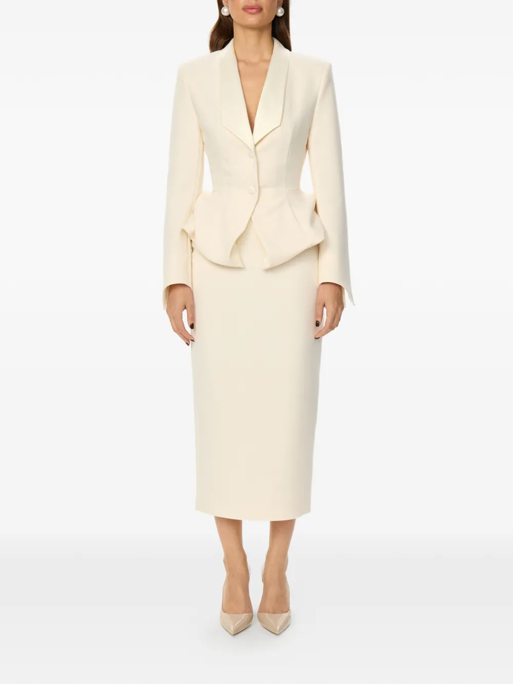  Post Meridiem Straight Maxi Skirt - Neutrals 