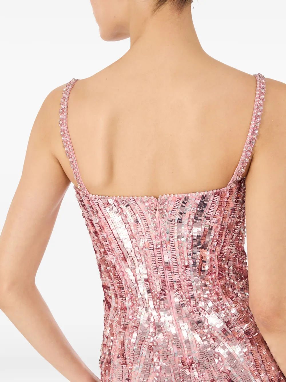 Jenny Packham Mini-jurk verfraaid met pailletten Roze