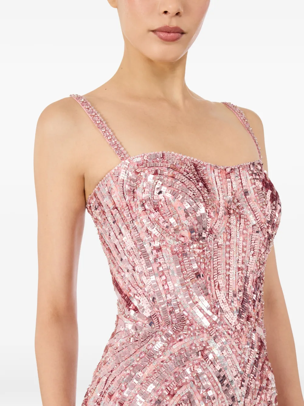 Jenny Packham Mini-jurk verfraaid met pailletten Roze