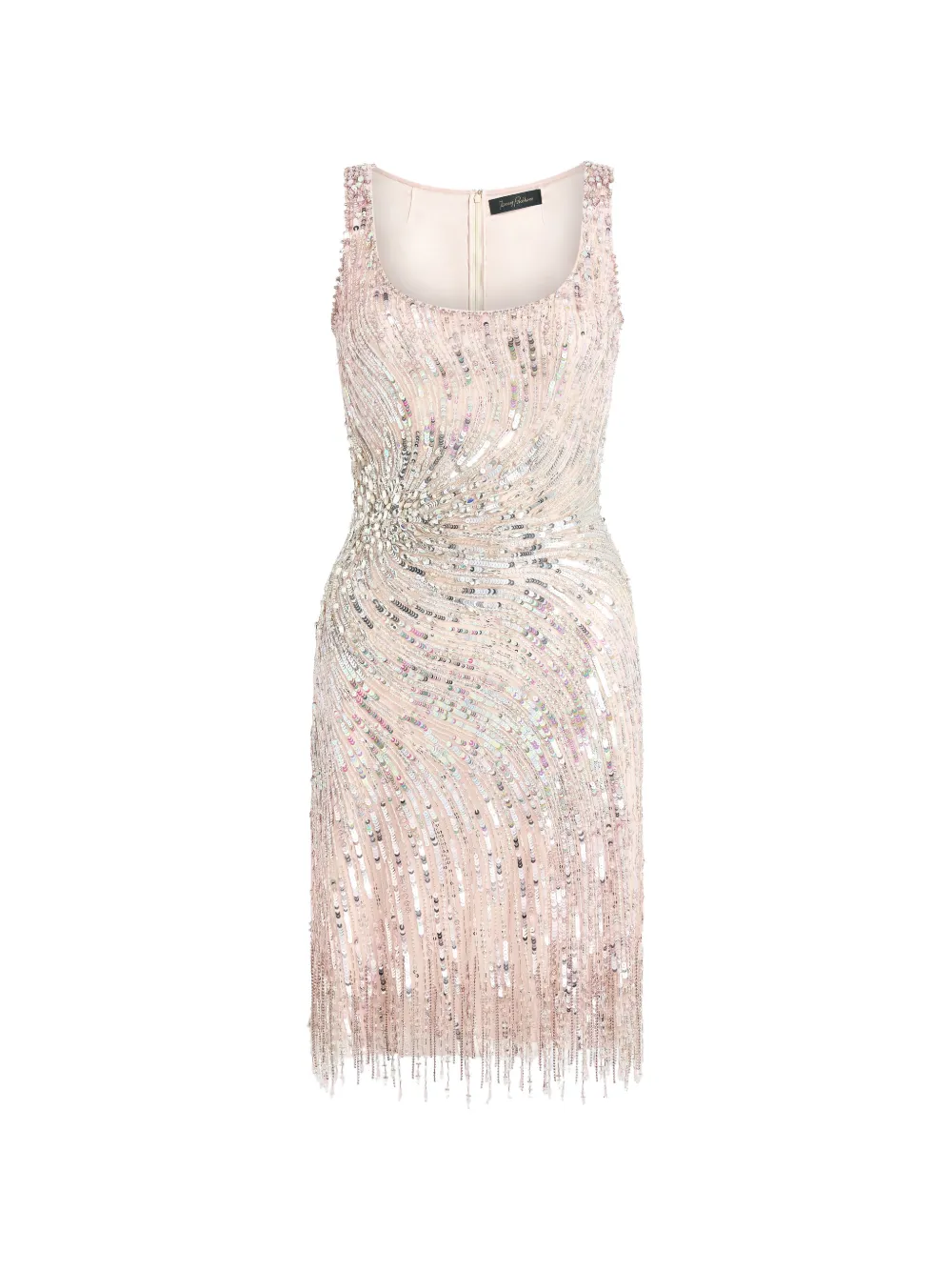 Jenny Packham Swirly sequin-embellished mini dress - Pink