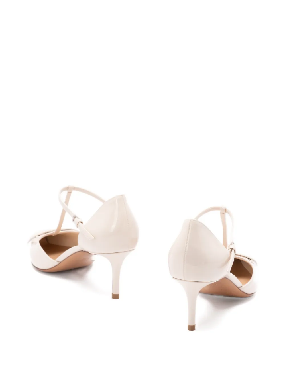 Valentino Garavani logo-detail heeled pumps Beige