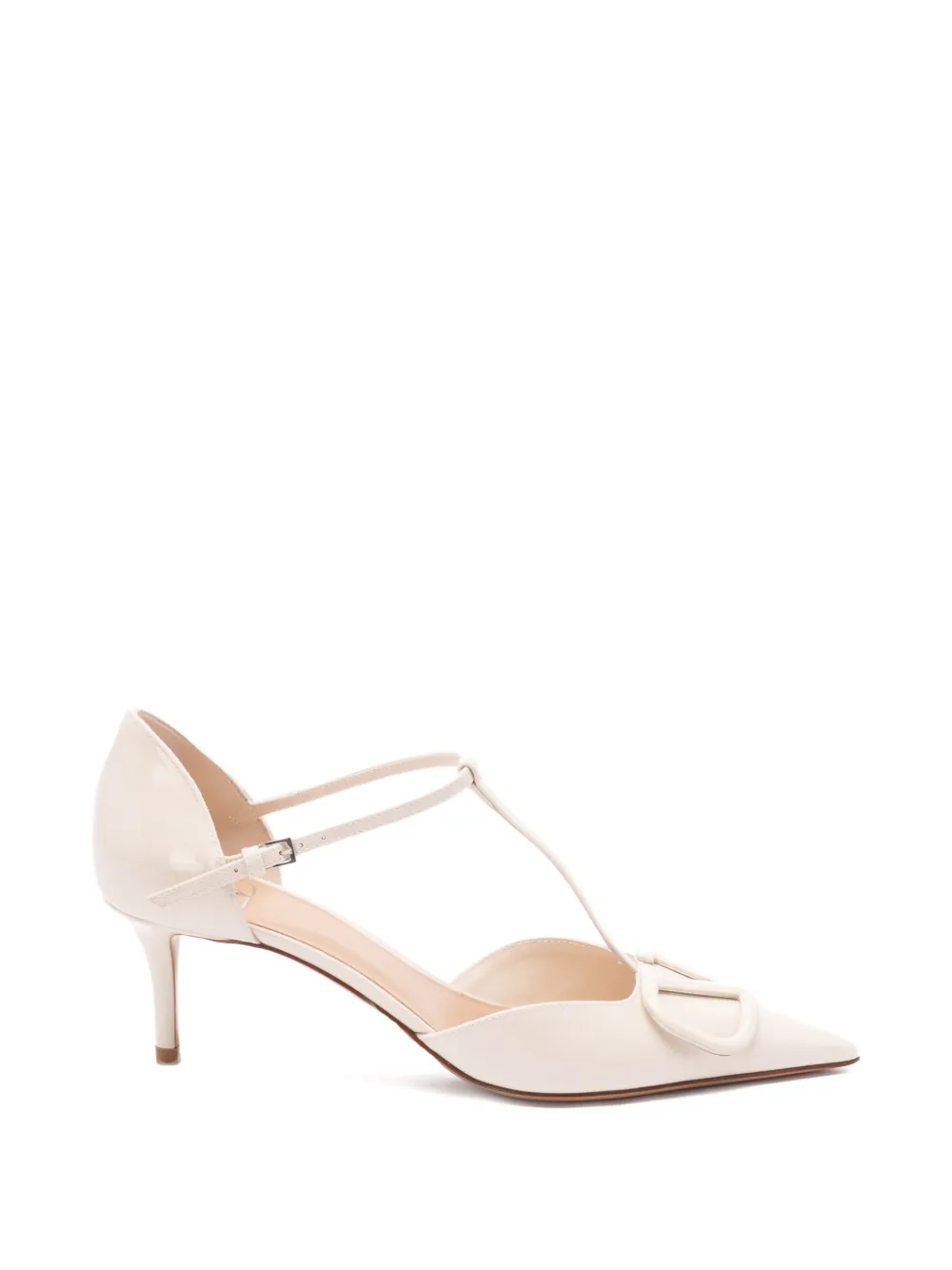 Valentino Garavani logo-detail heeled pumps Beige