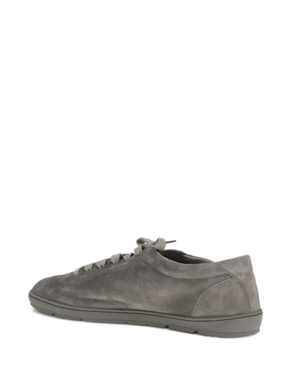 Brunello Cucinelli lace-up Suede Sneakers | Grey | FARFETCH SG