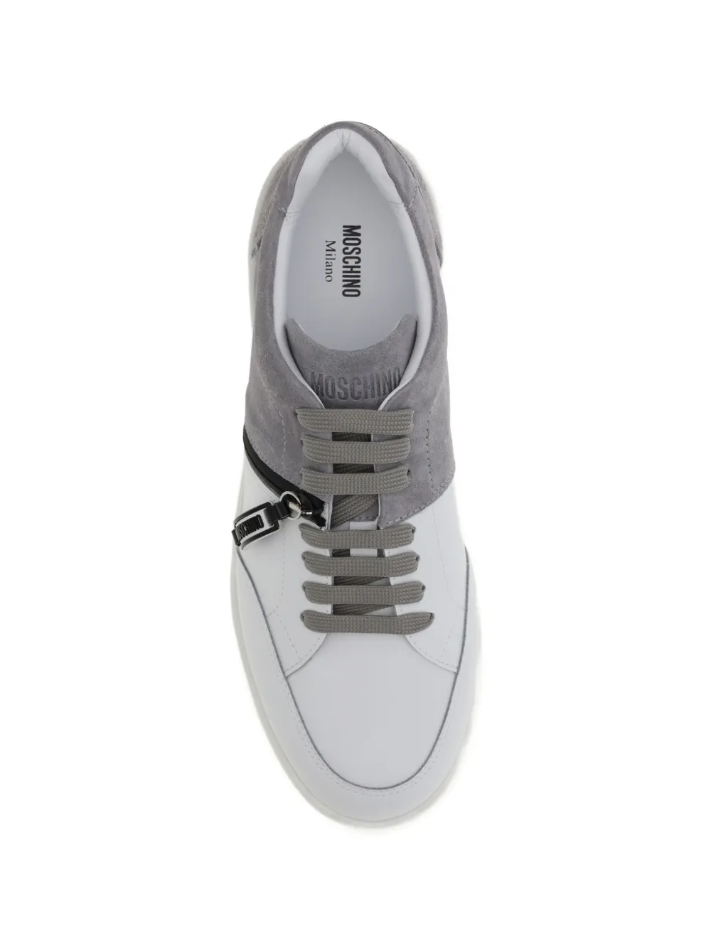Moschino zip-detail sneakers Wit