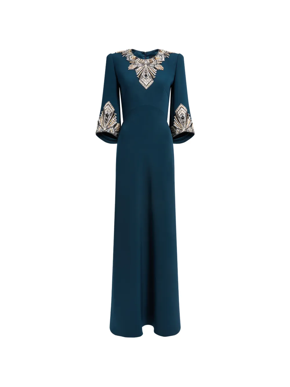 Jenny Packham Abito Ice Cascade con decorazione - Blu