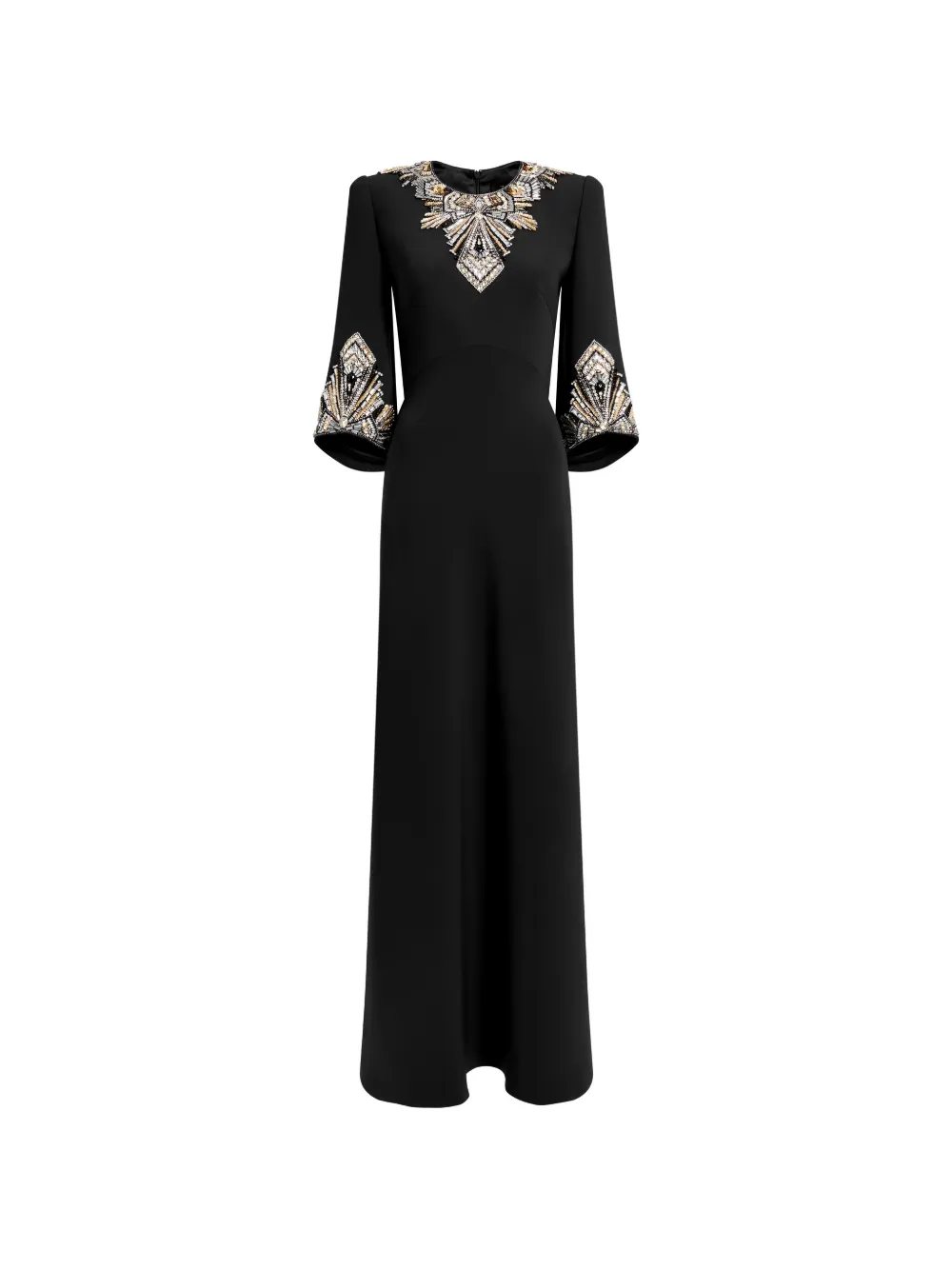 Jenny Packham Abito Ice Cascade con decorazione - Nero