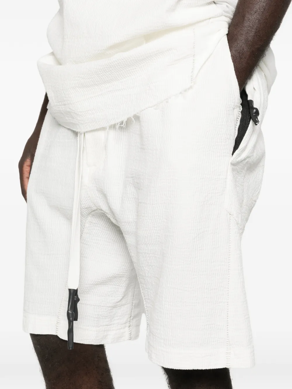 69 BY ISAAC SELLAM Shorts met trekkoord Wit