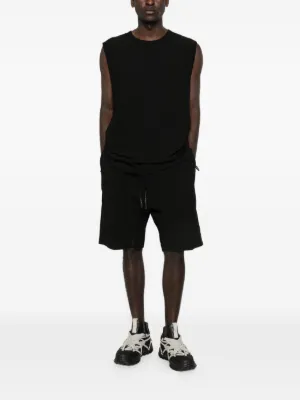 MASU flocky-web Pleated Shorts | Black | FARFETCH RO