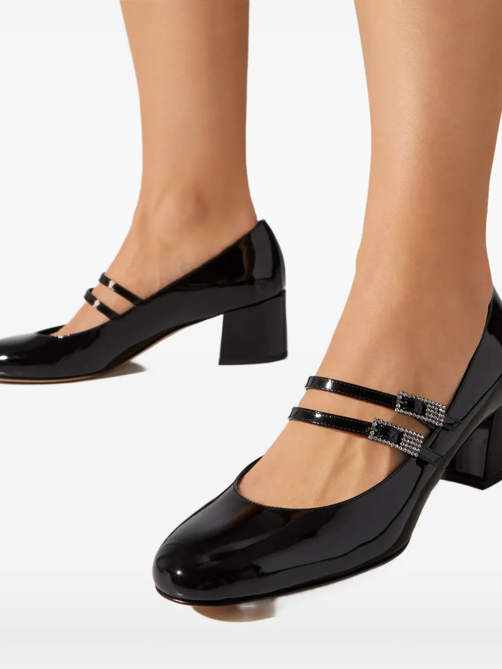 Le Silla Danielle Mary Jane pumps met dubbele bandjes Zwart