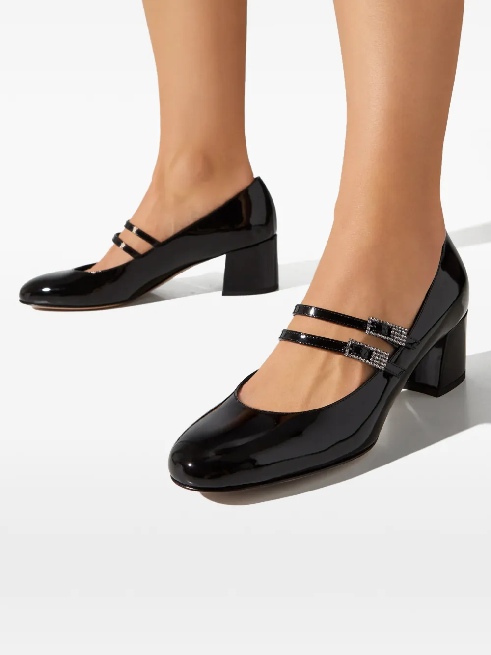 Le Silla Danielle Mary Jane pumps met dubbele bandjes Zwart