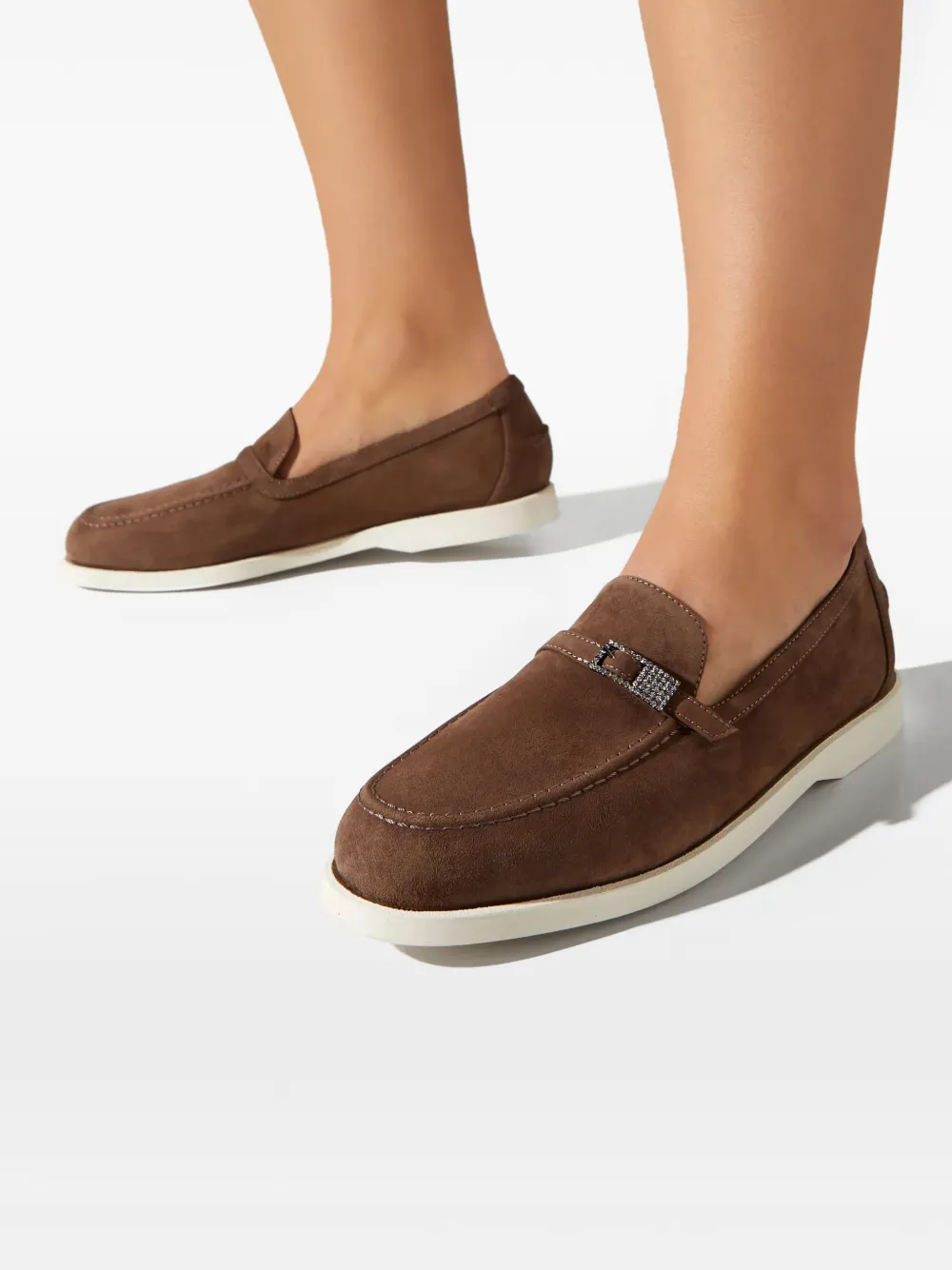 Le Silla buckle strap loafers - Marrone