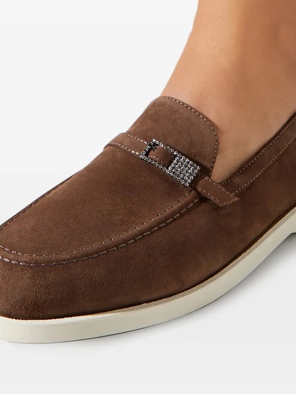 Le Silla Loafers met gesp Bruin