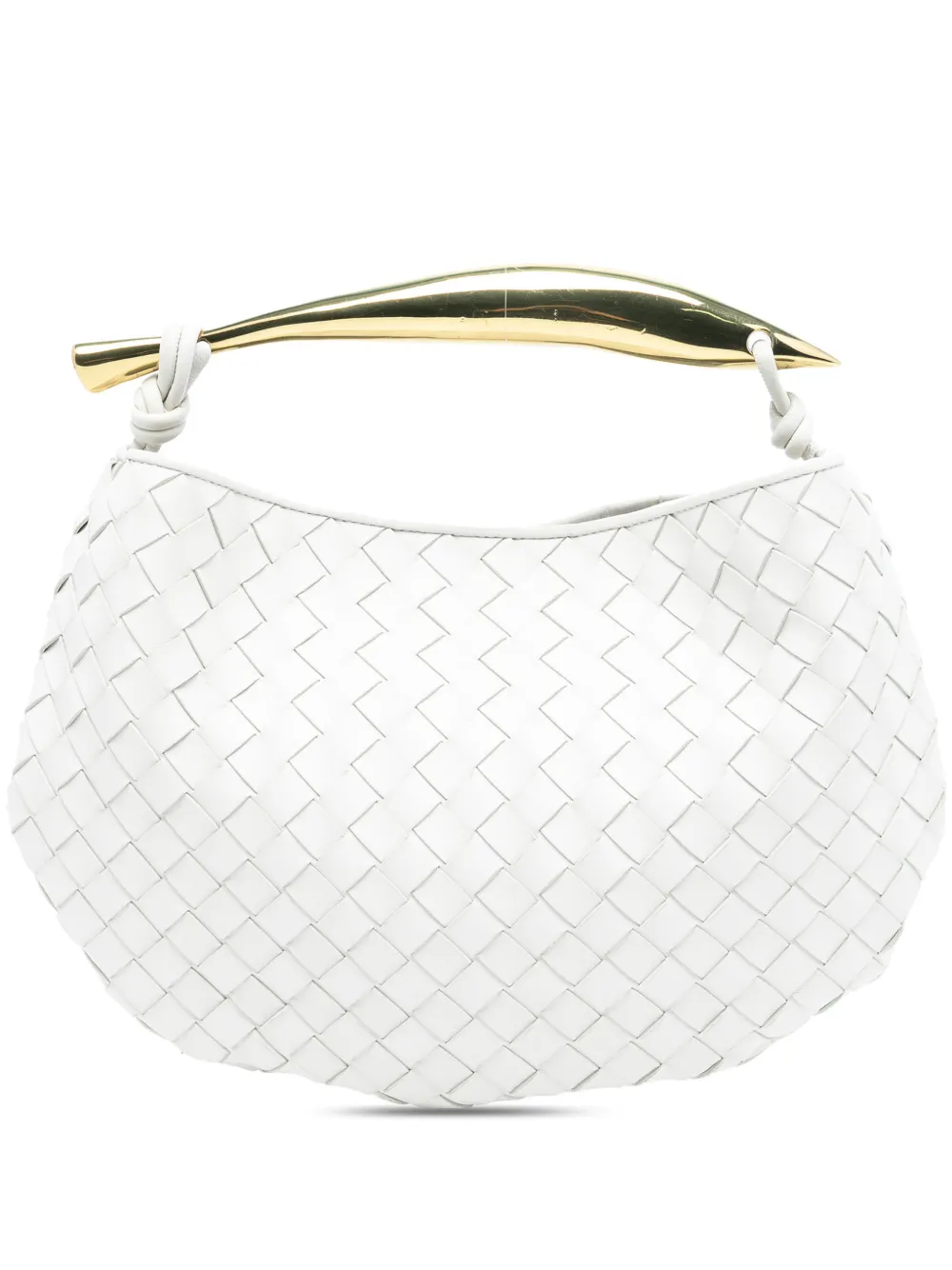 Bottega Veneta Pre-Owned 2012-2025 Lambskin Intrecciato Sardine satchel - Bianco