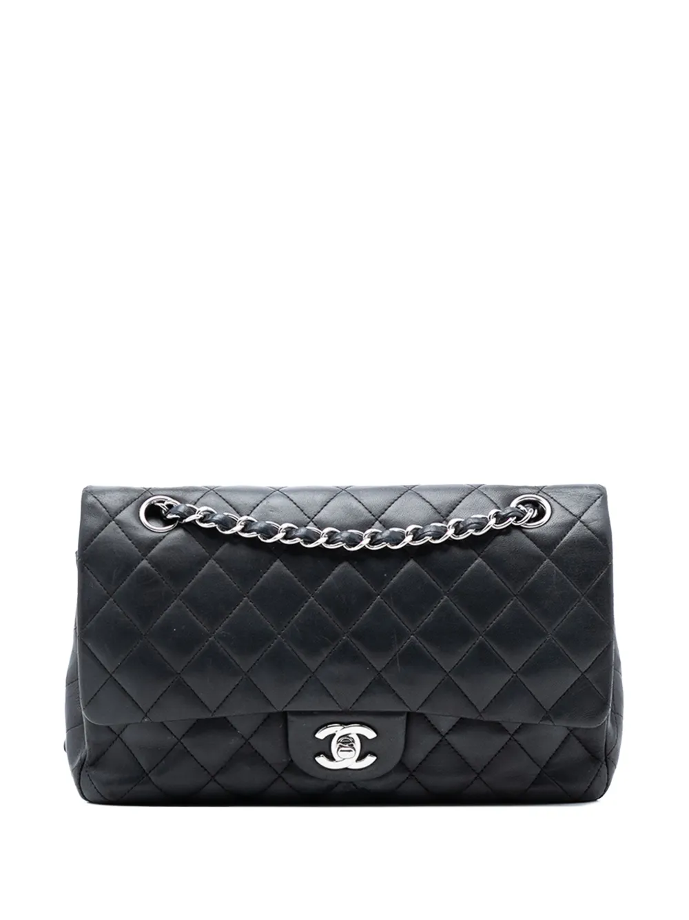 CHANEL Pre-Owned 2009-2010 Medium Classic Lambskin Double Flap shoulder bag - Nero