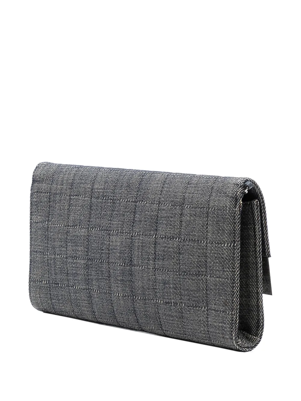 2002-2003 Cc Choco Bar Denim Chain Flap Shoulder Bag