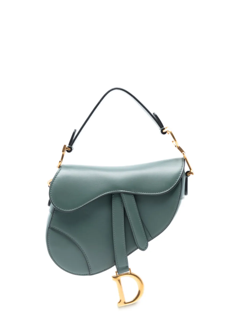 Christian Dior Pre-Owned 2009 Mini Smooth Calfskin Saddle Bag satchel - Verde