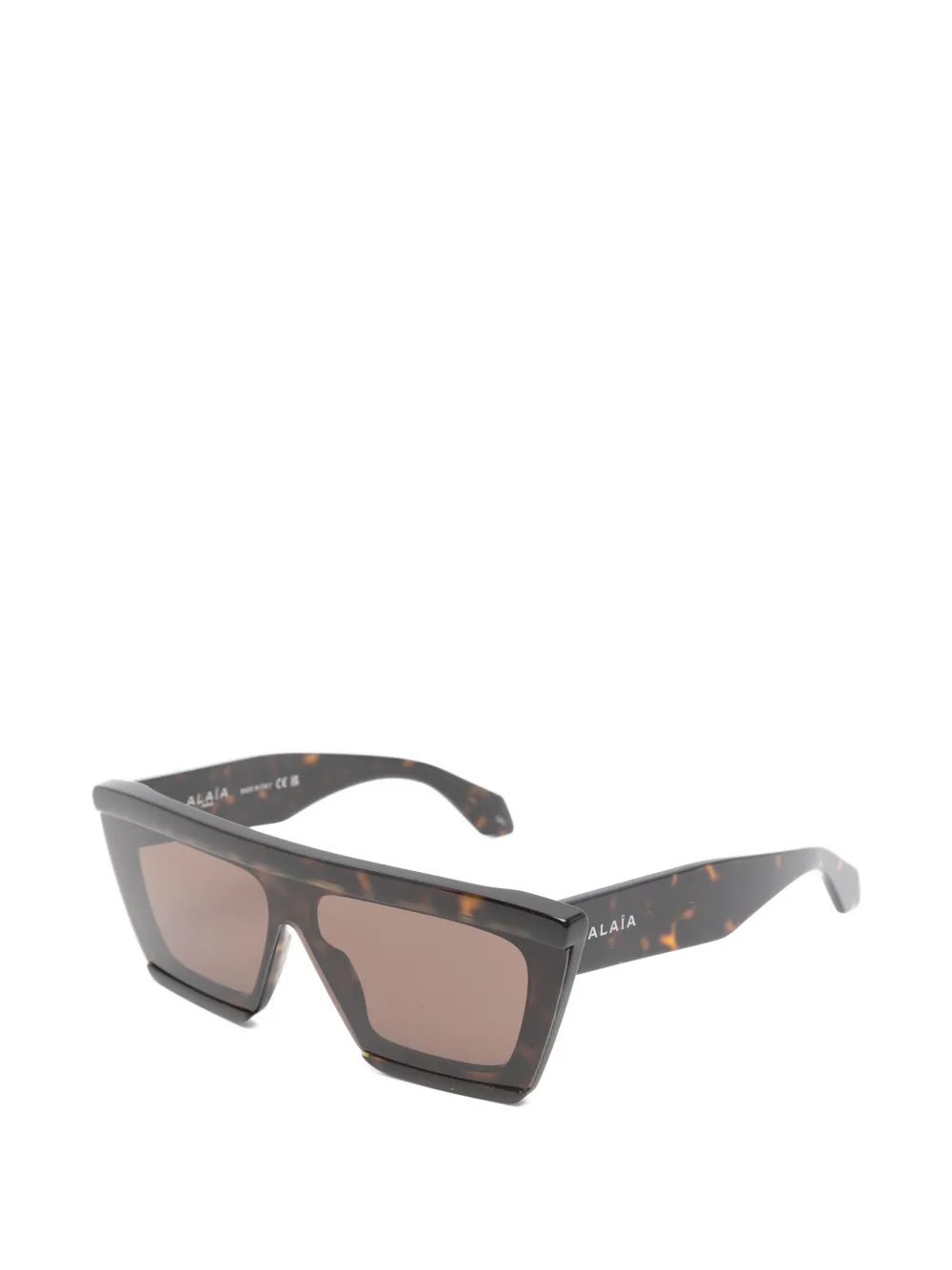 Alaia Eyewear Zonnebril met geometrisch montuur Bruin