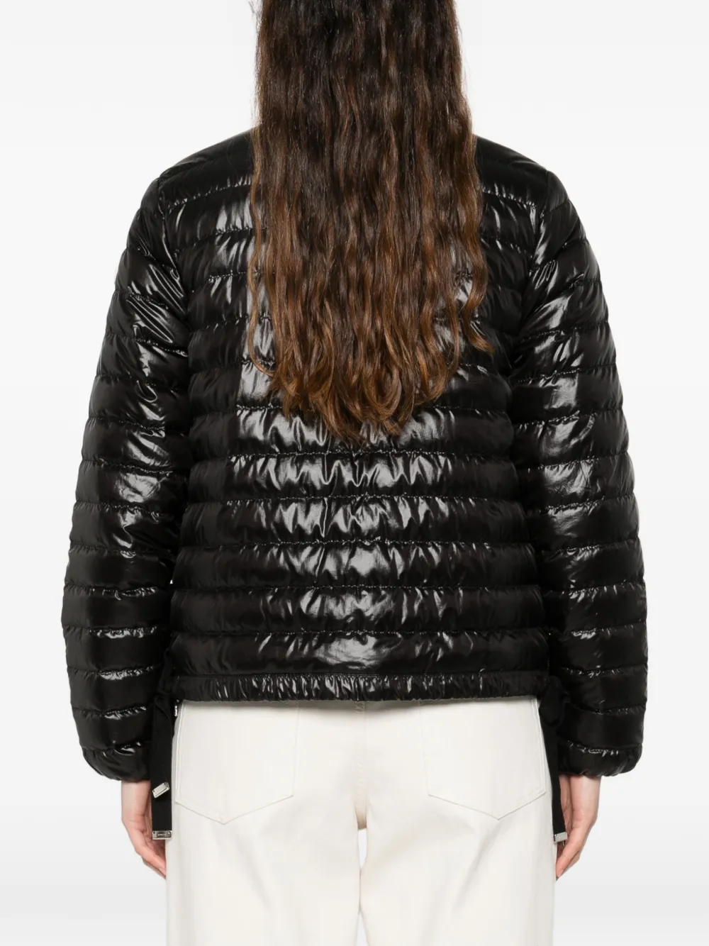 Moncler Azalee gewatteerd jack met rits Zwart