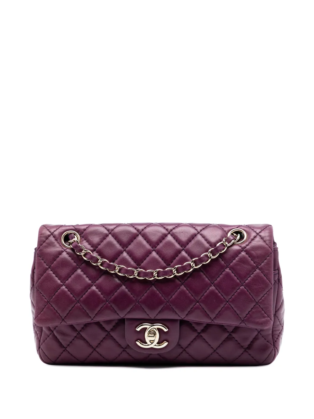 CHANEL Pre-Owned 2008-2009 Medium Classic Lambskin Double Flap shoulder bag - Viola