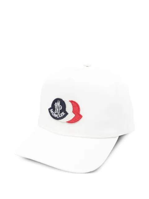 Moncler Enfant gorra con logo bordado