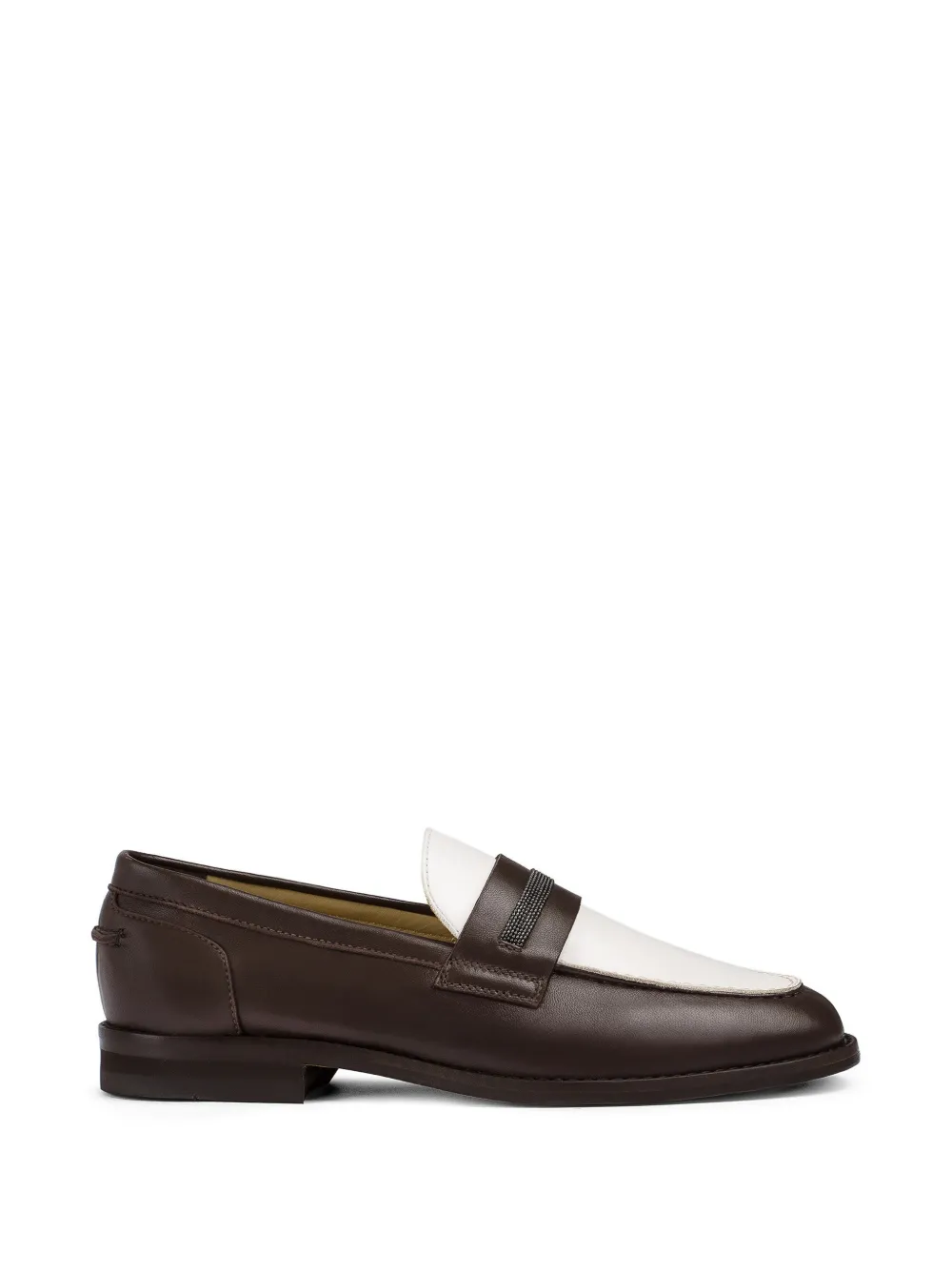 Doucal's micro-studs leather loafers - Marrone