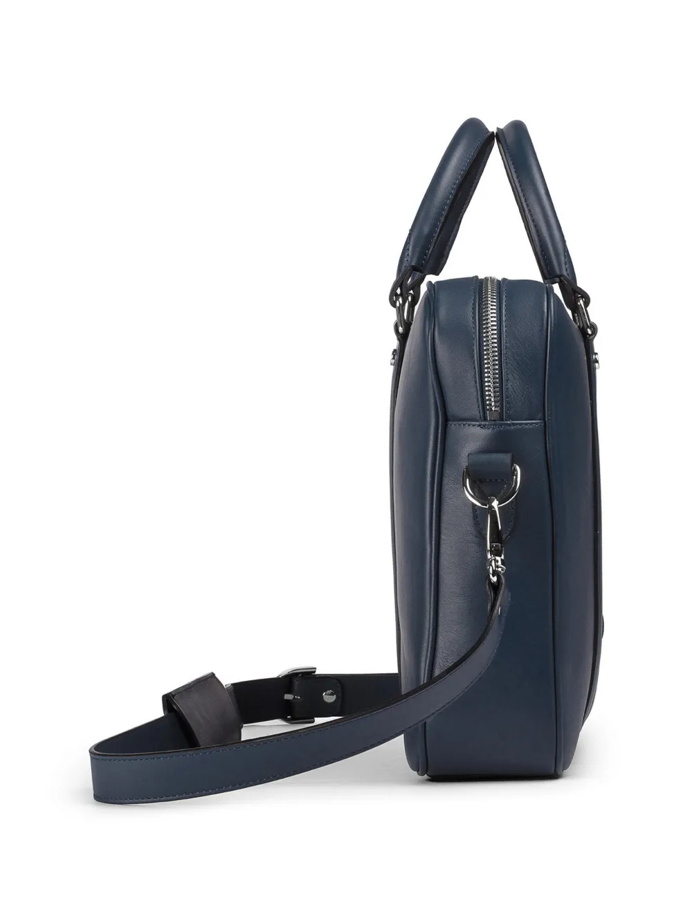  Doucal's Top-handle Leather Briefcase - Blue 