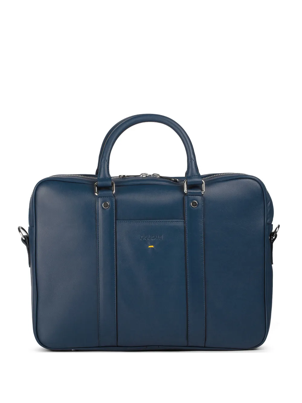 Doucal's top-handle leather briefcase - Blau