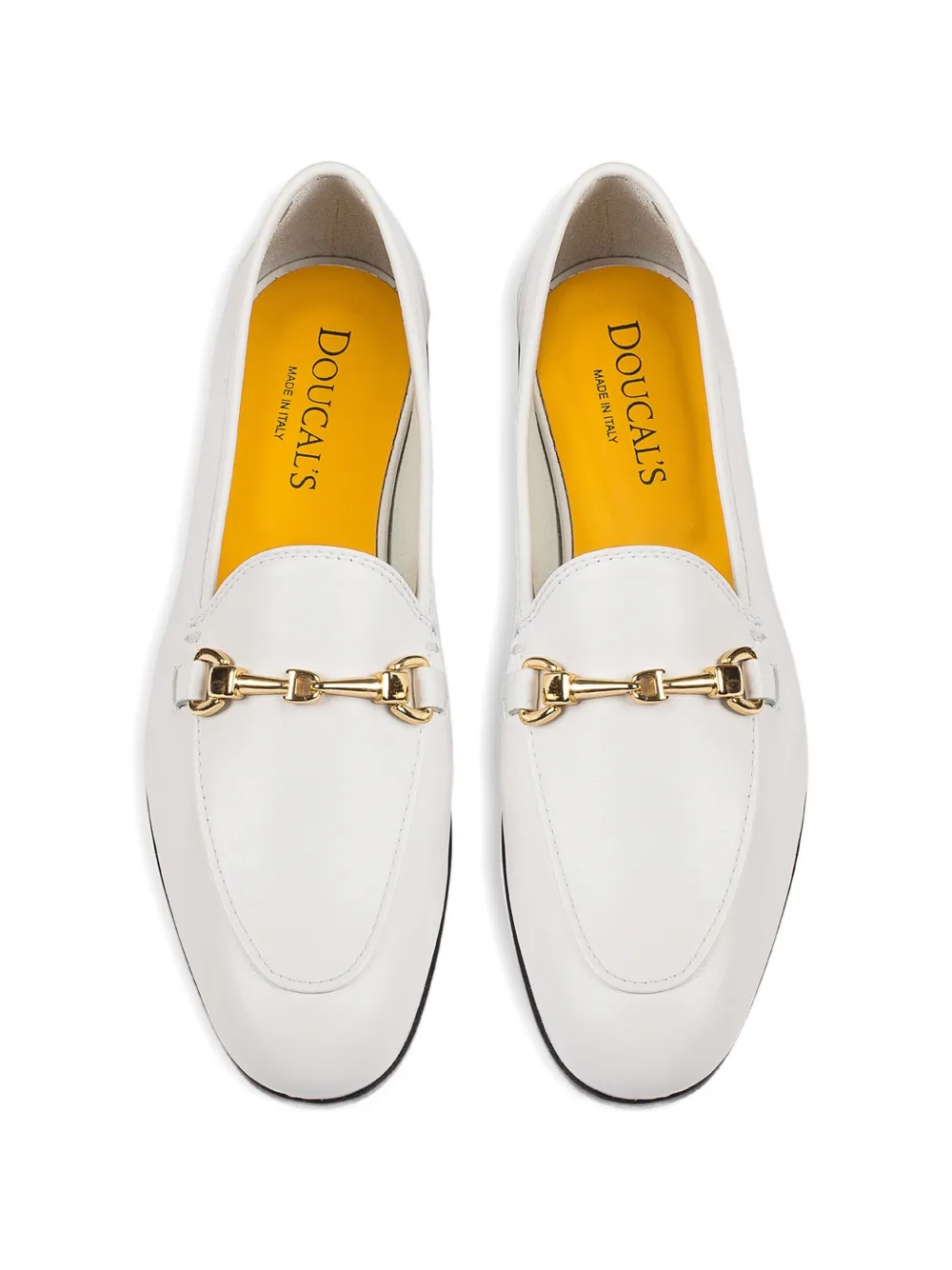 Doucal's Horsebit leren loafers Wit