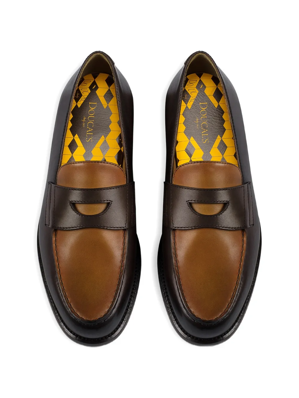 Doucal's two-tone leather loafers Bruin