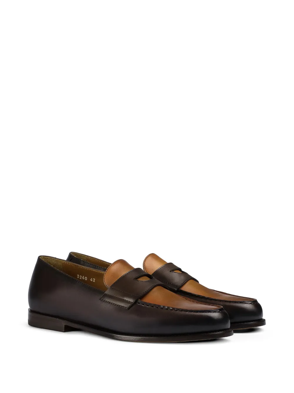 Doucal's two-tone leather loafers Bruin