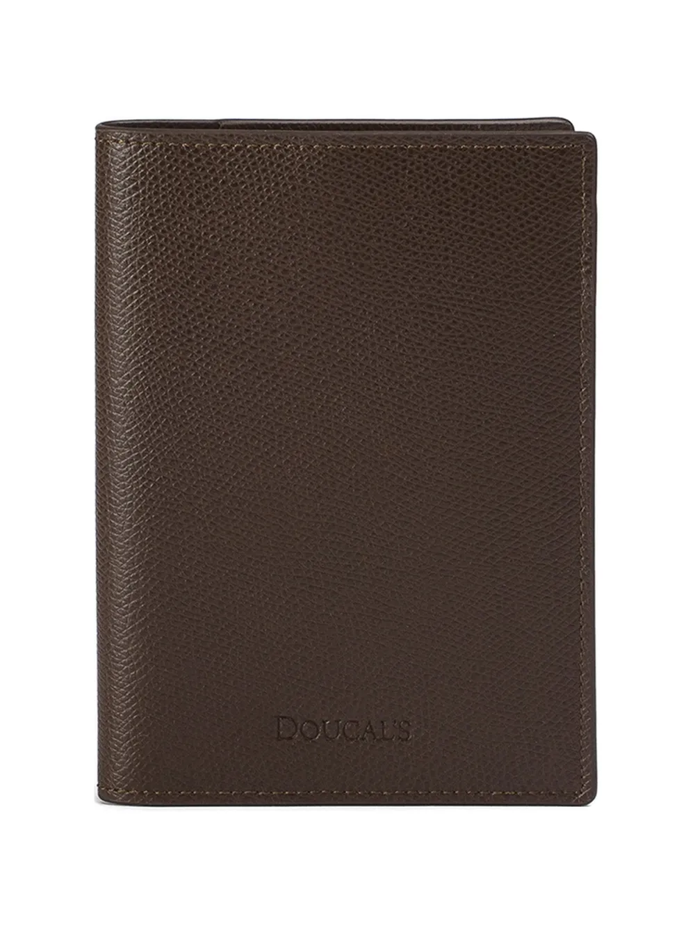 Doucal's palmellato-leather passport holder - Marrone