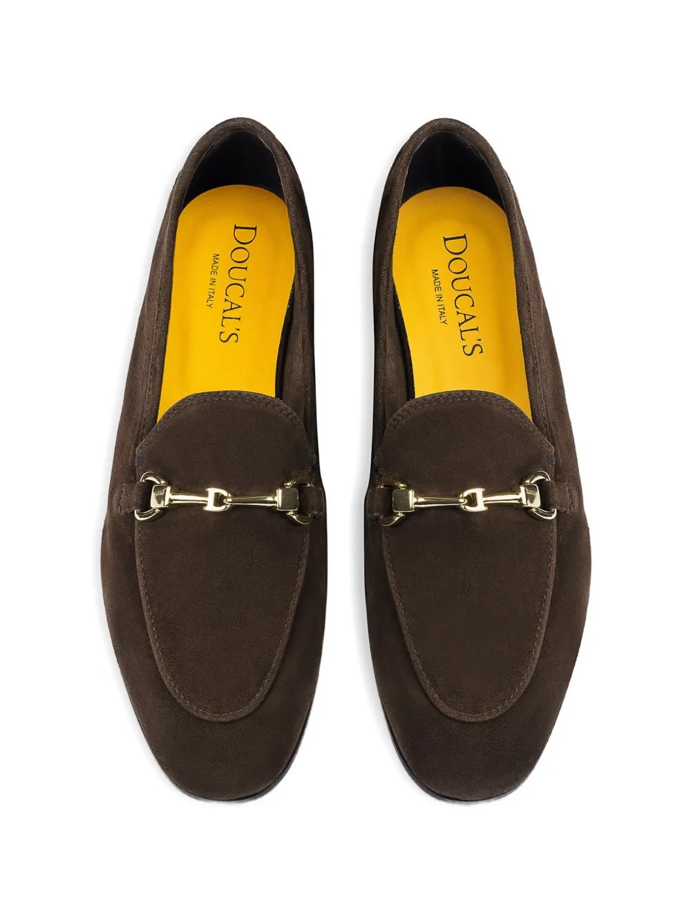 Doucal's Suède loafers met metalen detail Bruin