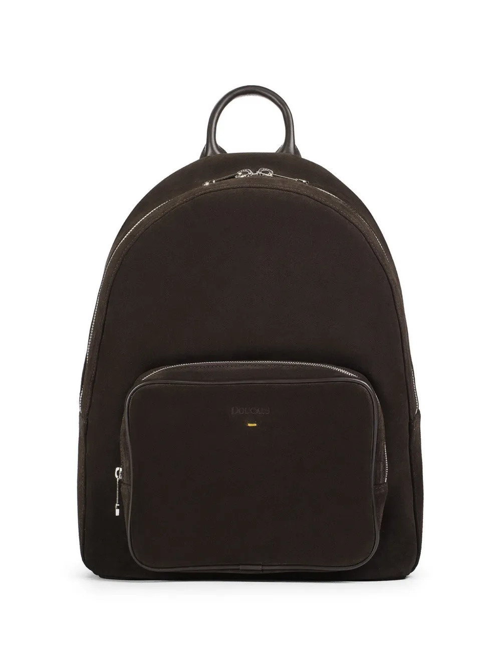 Doucal's top-handle leather backpack - Marrone