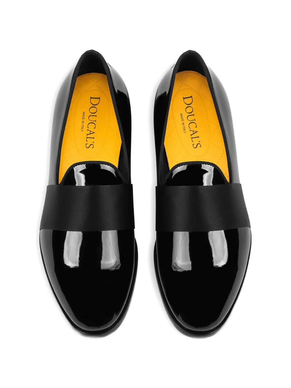 Doucal's Loafers van lakleer met band Zwart