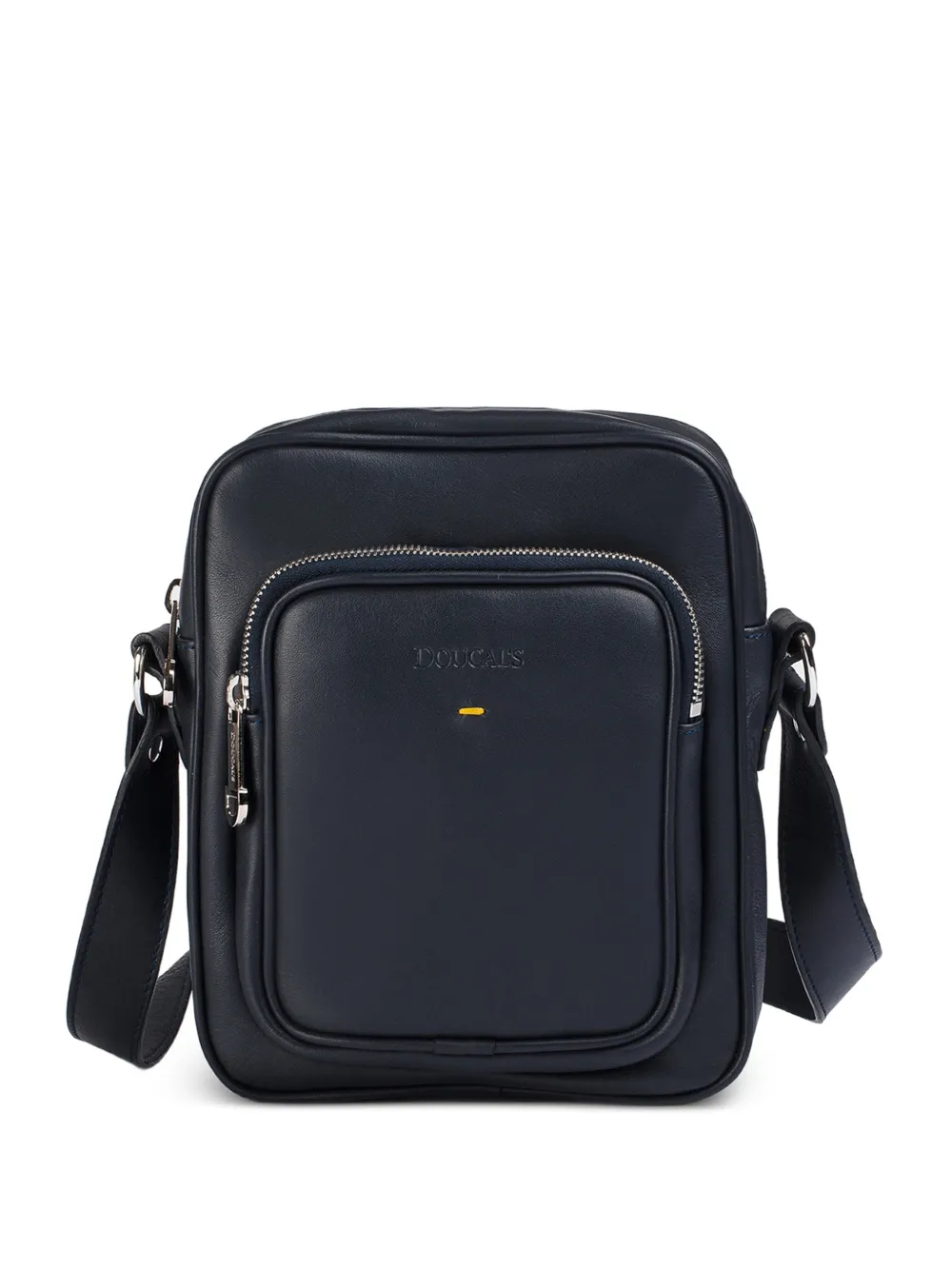 Doucal's leather messenger bag - Blu