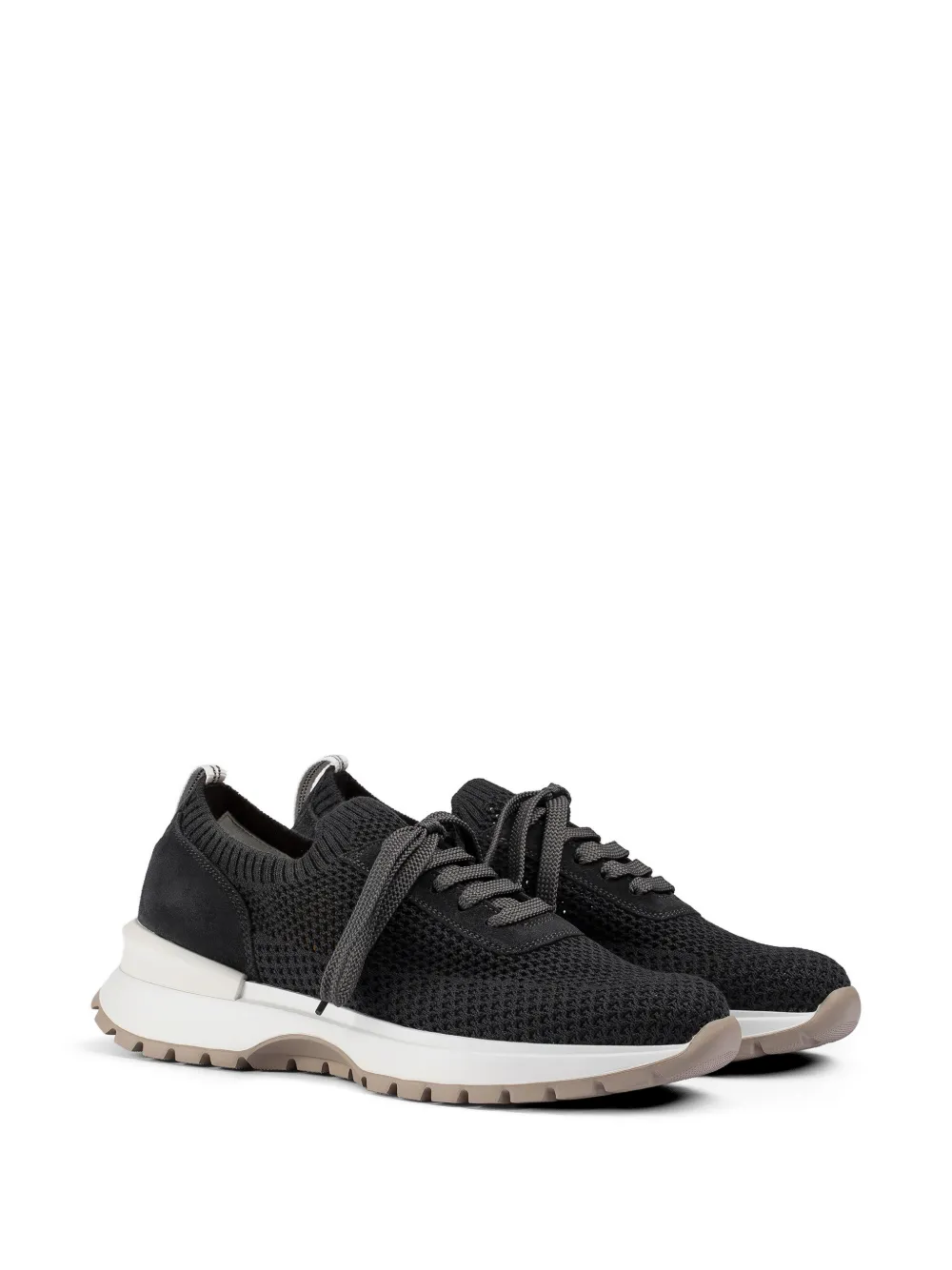 Doucal's technical suede sneakers Zwart