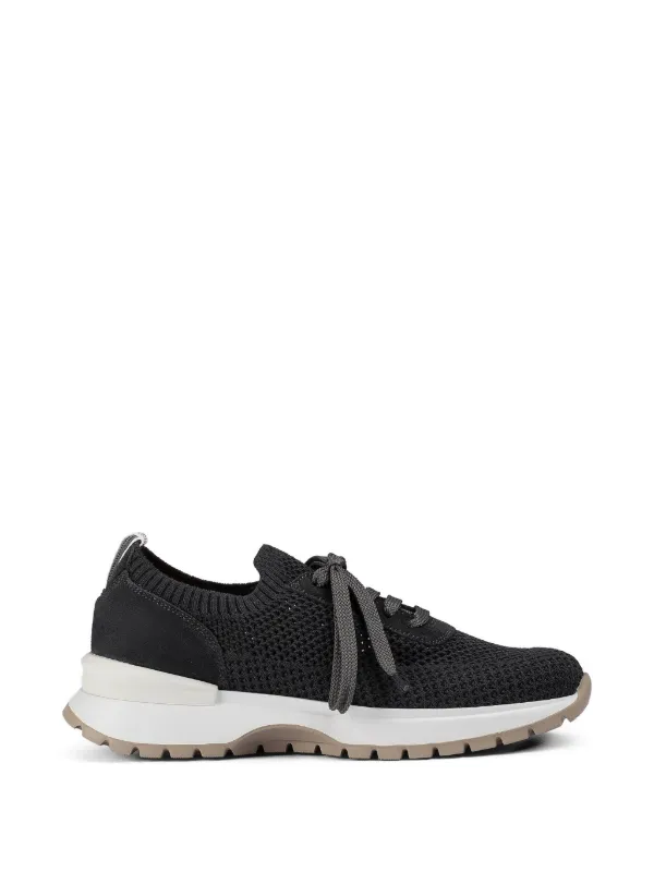 Doucal's Technical Suede Sneakers in Black