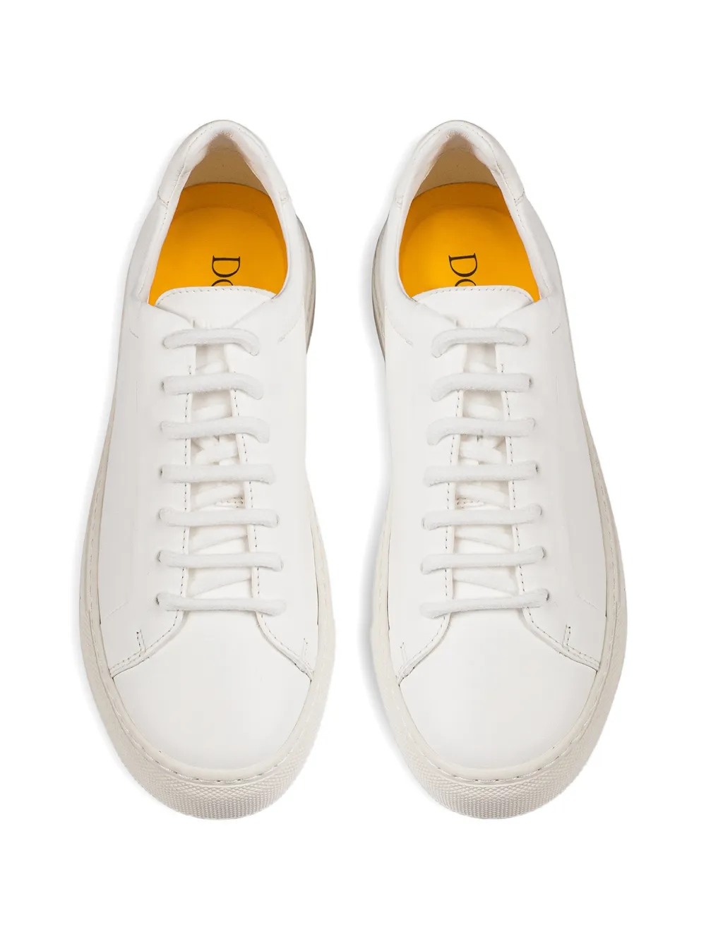Doucal's lace-up leather sneakers Wit