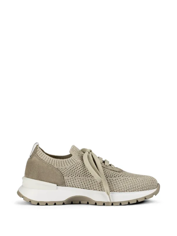 Doucal's Suede Nesh Sneakers in Neutrals