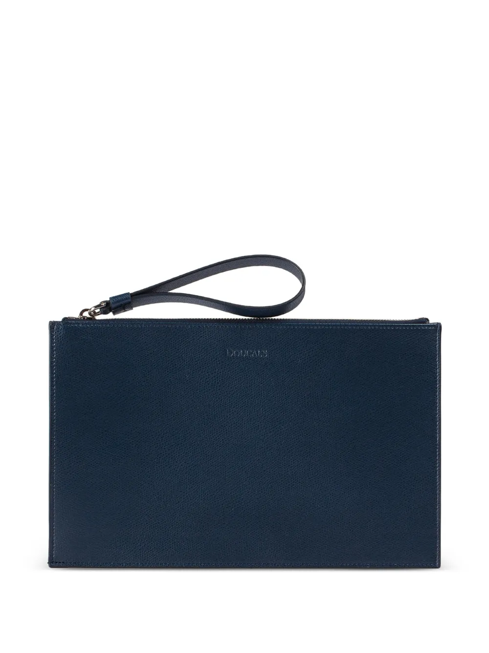 Doucal's Palmellato leather document pouch - Blu