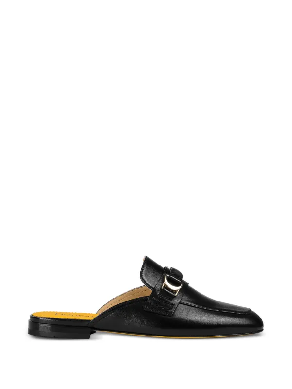 Doucal's Metal-detail Leather Mules in Black