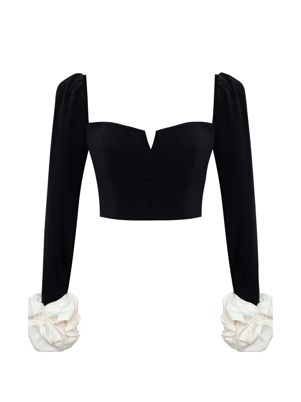 POST MERIDIEM velvet top - Nero