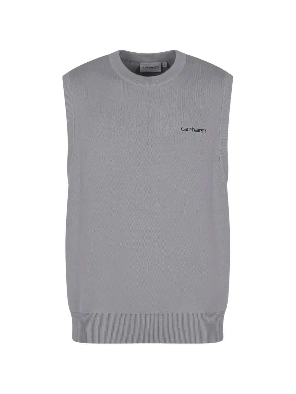 Carhartt WIP logo-embroidered knitted vest - Grigio